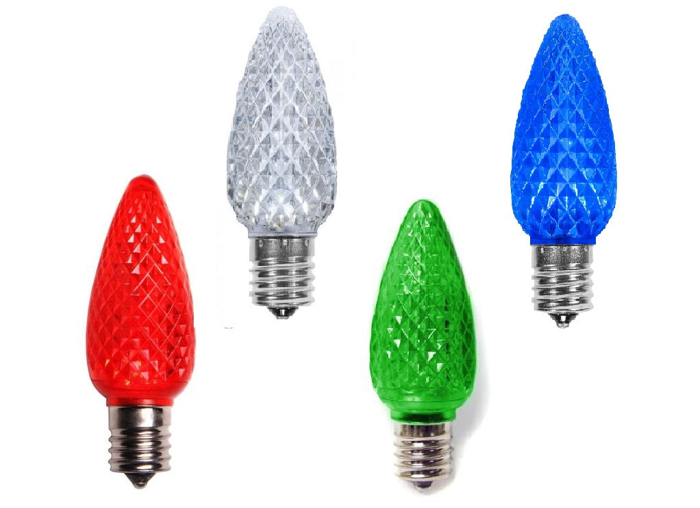 Chistmas Lights C9 LED Bulbs, Extesion Wire, C9 Socket Spool, Clips