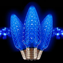 Load image into Gallery viewer, C9 Blue LED Christmas Light Bulbs (Pack of 25) – Energy-Efficient, Shatterproof, Commercial-Grade E17 Socket for Rooflines & Outdoor Displays