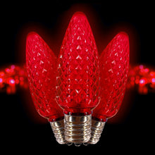 Load image into Gallery viewer, C9 Red LED Christmas Light Bulbs (Pack of 25) – Energy-Efficient, Shatterproof, Commercial-Grade E17 Socket for Rooflines & Outdoor Displays