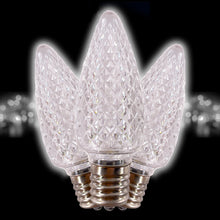 Load image into Gallery viewer, C9 LED Christmas Light Bulbs (Pack of 25) – Cool White, Energy-Efficient, Shatterproof, Commercial-Grade E17 Socket for Rooflines & Outdoor Displays