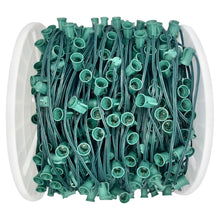 Load image into Gallery viewer, MIK Solutions 1000 Ft C9 Christmas Light Spool with E17 Socket Stringer – Green Wire, 12" Spacing, SPT-1, Professional-Grade Bulk Reel for Custom Outdoor Displays