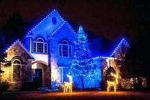 Load image into Gallery viewer, C9 Blue LED Christmas Light Bulbs (Pack of 25) – Energy-Efficient, Shatterproof, Commercial-Grade E17 Socket for Rooflines & Outdoor Displays