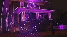 Load image into Gallery viewer, C9 Purple LED Christmas Light Bulbs (Pack of 25) – Energy-Efficient, Shatterproof, Commercial-Grade E17 Socket for Rooflines & Outdoor Displays