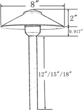 Load image into Gallery viewer, LED Pathway 125 Landscape Light 12V Solid Brass Low Voltage LED Light G4 3.5W 2700K Bulb Outdoor Mushroom Security Garden Patio Deck Pool Area Light for Beautiful Bright Long Lasting