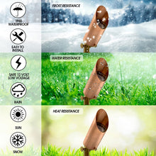 Load image into Gallery viewer, Brass Spot Lights Outdoor LED Landscape Lights – 109 Professional Grade Copper 12V Low Voltage Landscape Lighting with Bulbs 7W; IP 65 Waterproof Metal Up Light for House Pathway Trees Flag Plants