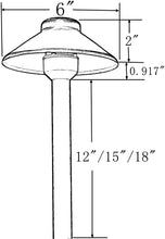 Load image into Gallery viewer, LED Pathway 124 Landscape Light 12V Solid Brass Low Voltage LED Light G4 3.5W 2700K Bulb Outdoor Mushroom Security Garden Patio Deck Pool Area Light for Beautiful Bright Long Lasting