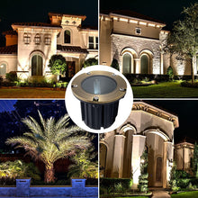 Load image into Gallery viewer, LED Spot Lights Outdoor Landscape Lighting Well Lights 173 - Solid Brass In Ground Light with 7W LED Bulb Security Landscape Lights for Bright Long Lasting Home Garden Patio Pool Area Deck Lighting