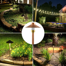 Load image into Gallery viewer, MIK Solutions LED Pathway 126 Landscape Light 12V Solid Copper Low Voltage 4W G4 LED Light Bulb Warm White Included Outdoor Mushroom Security Garden Patio Area Light for Beautiful Bright Long Lasting