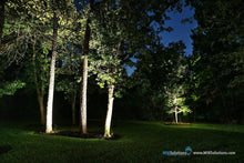 Load image into Gallery viewer, LED Spot Light 101 7W LED Landscape Light Water Resistant Brass Metal Spotlight Warm White Garden Lighting for Walls Trees Flags Security Outdoor Home Area with Spike Ground Stake and Bulb