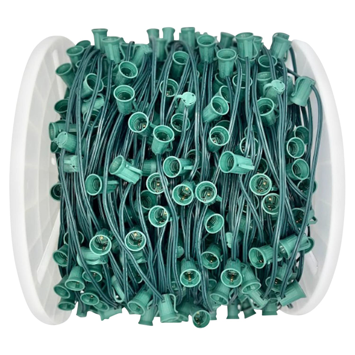 MIK Solutions 1000 Ft C9 Christmas Light Spool with E17 Socket Stringe