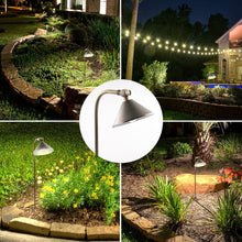 Load image into Gallery viewer, MIK Solutions LED Pathway 127 Landscape Light 12V Brass Low Voltage 3W G4 LED Light Bulb Warm White Included Outdoor Mushroom Security Garden Patio Area Light Beautiful Bright Long Lasting (2 Pack)
