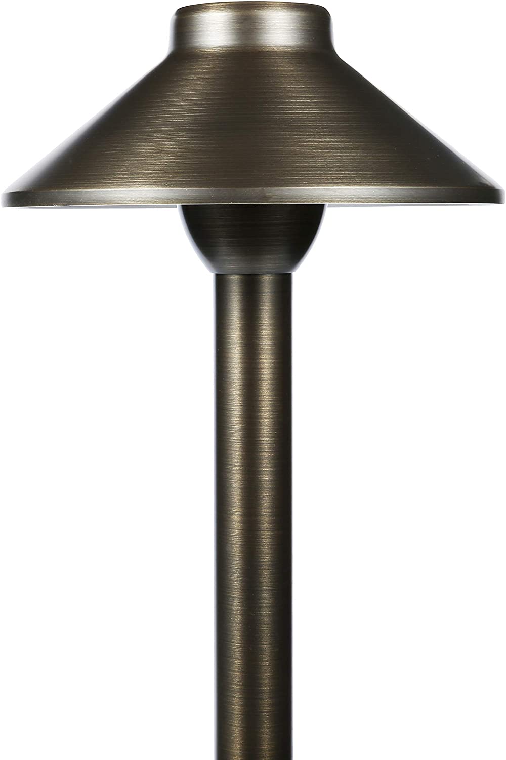 LED Outdoor low voltage landscape lighting solid cast brass round