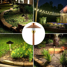Load image into Gallery viewer, MIK Solutions LED Pathway 126 Landscape Light 12V Solid Copper Low Voltage 4W G4 LED Light Bulb Warm White Included Outdoor Mushroom Security Garden Patio Area Light for Beautiful Bright Long Lasting
